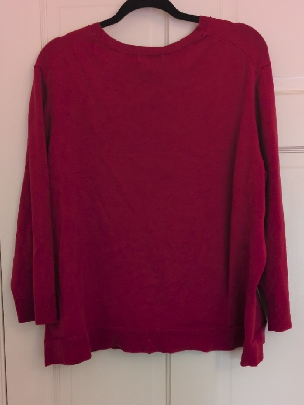 Charter Club Red Button-Front Cardigan - Picture 4 of 4